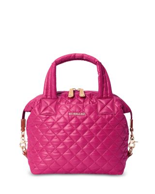 Small Quilted Nylon Sutton Deluxe Top Handle Bag 