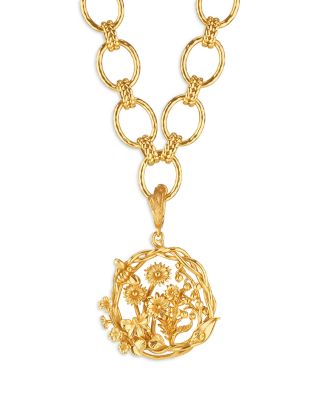 Meadow Wildflower Pendant in 18K Gold Plated
