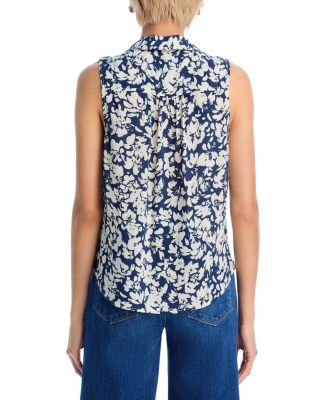 Sleeveless Button Front Top 