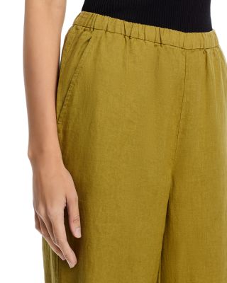 Linen Straight Leg Pull On Pants