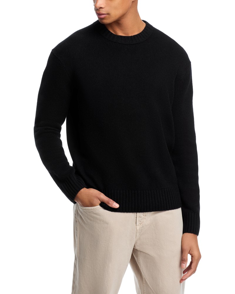Frame Cashmere Crewneck Sweater in Noir