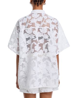 Oversized Floral Lace Shirt