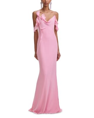 Self-Portrait - Georgette Floral Maxi Dress