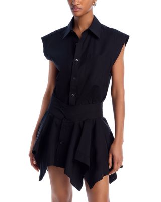 Cut Off Double Shirt Dress
