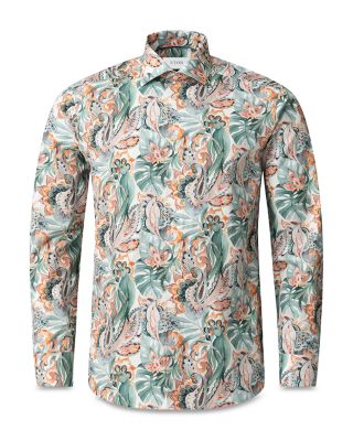 Slim Fit Printed Button Front Shirt