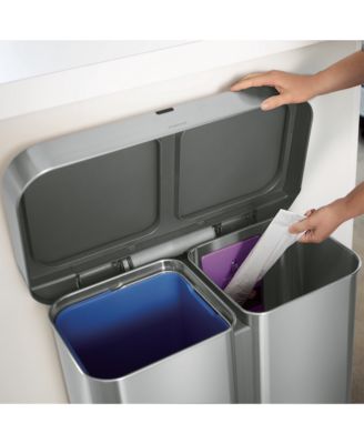 58 Liter Sensor Recycling Trash Can with Liner Pocket