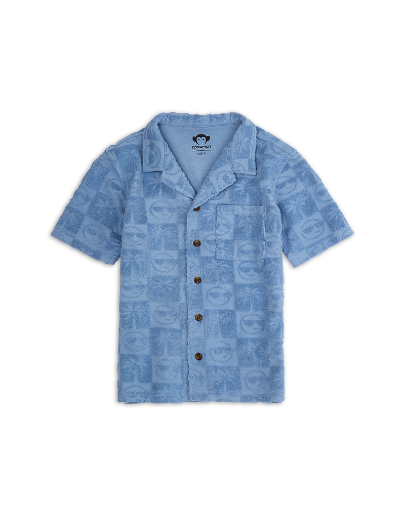 Appaman Boy's Resort Mixed Patterned Shirt In Denim Blue