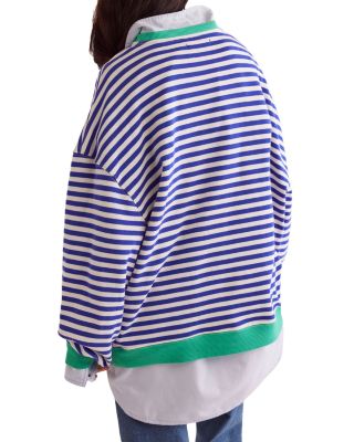 Free People Cotton Striped Long Sleeve Tee | Bloomingdale's