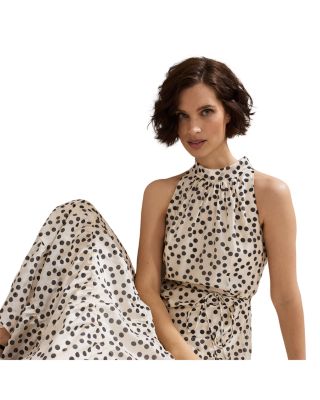 Nita Spot Print Maxi Dress