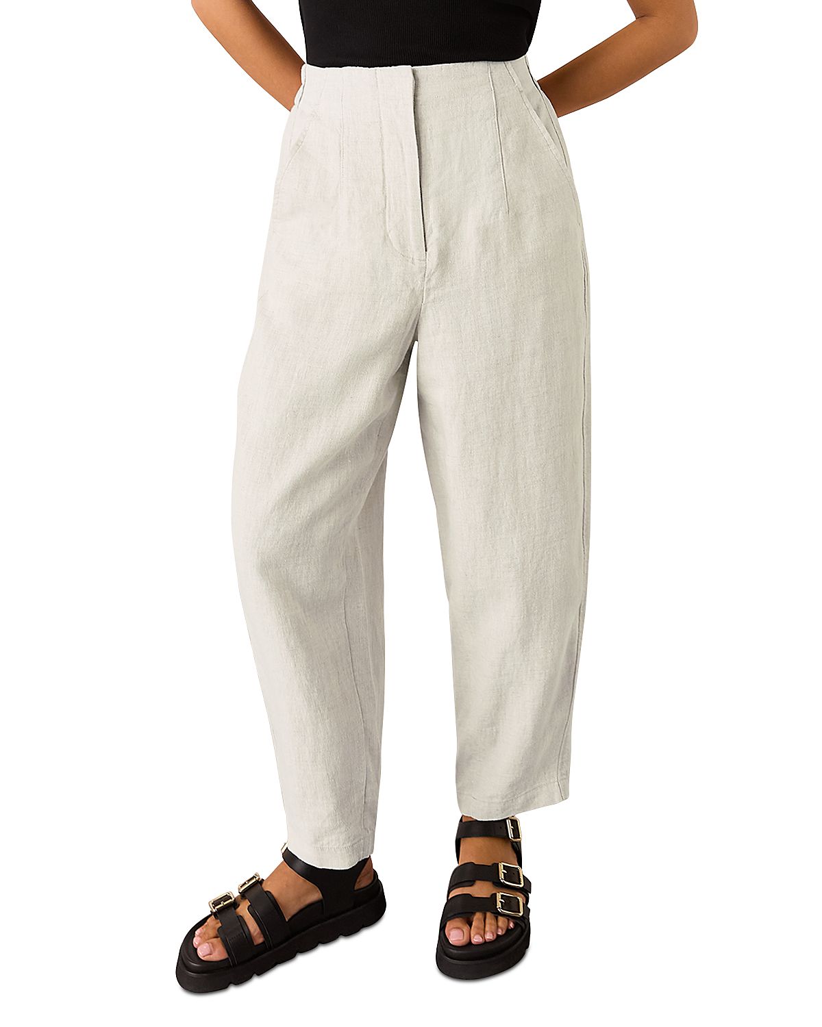 Whistles Petites Authentic High Rise Barrel Leg Jeans