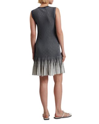 Lilyo Textured Striped Flippy Skirt Dress