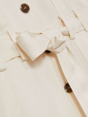 Girls' Tie Waist Collared Dress - Little Kid