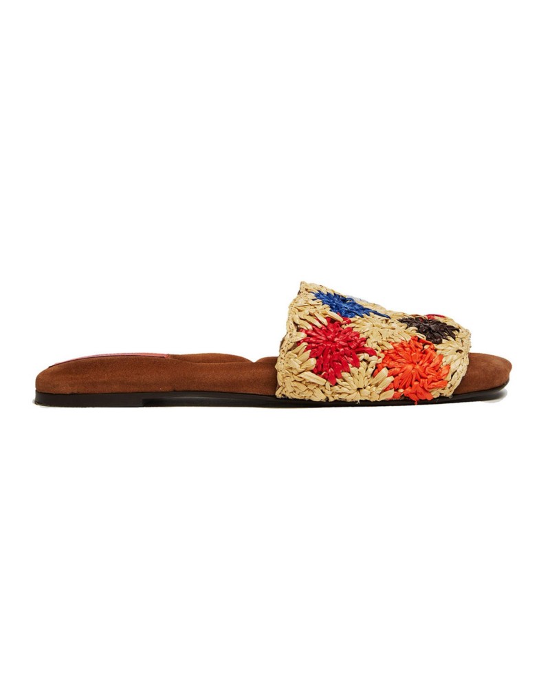 La DoubleJ Women's Crochet Sandal in Multicolor