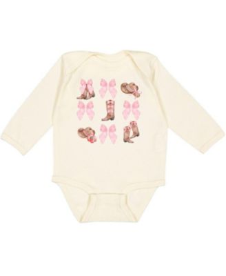 Sweet Wink - Girls' Coquette Cowgirl Long Sleeve Bodysuit - Baby
