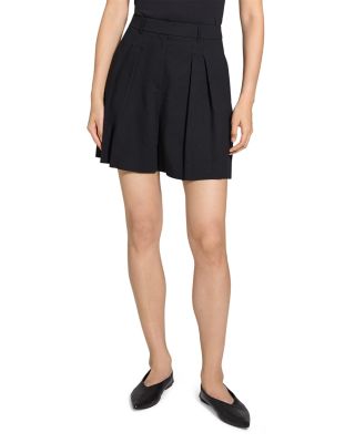 Pleated Linen Shorts