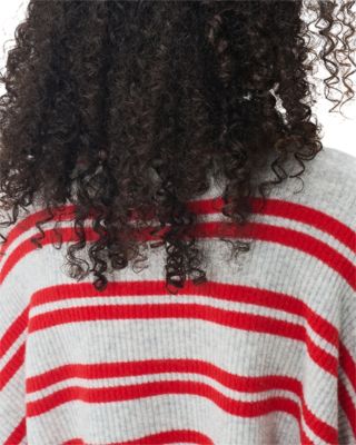 Cropped Striped Wool Sweater