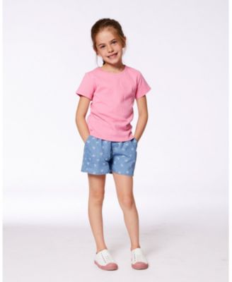 Girls' Crinkle Short Sleeve Top - Little Kid