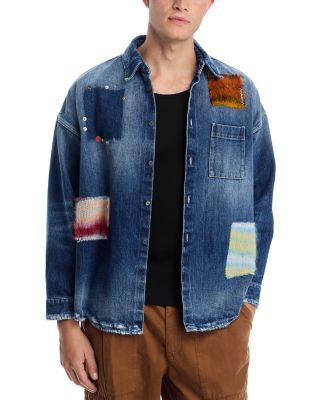 Marni - Distressed Denim Patch Shirt Jacket
