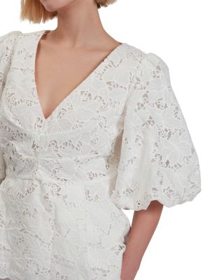 Ellari Tie Front Balloon Sleeve Top