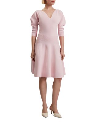 Jescka Sculptured Knit Skater Dress