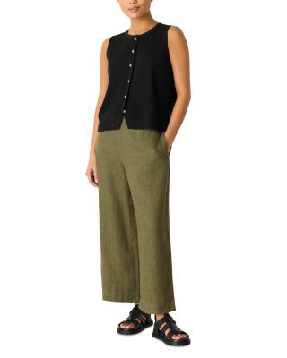 Petite Linen Pocket Trousers