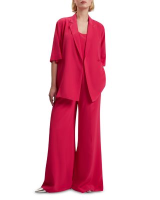 Carloe Silk Short Sleeve Blazer