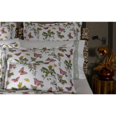 Baudin Butterfly Percale Fitted Sheet, Queen