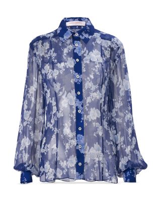 Floral Print Silk Blouse
