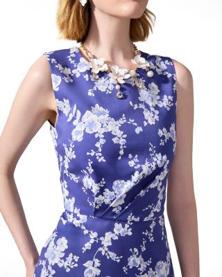 Sleeveless Knee Length Floral Print Dress