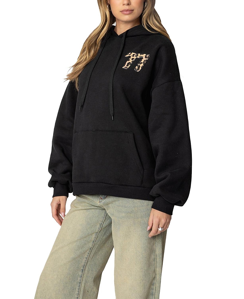 Edikted Leopard 77 Oversized Hoodie