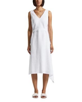 Peserico - Flax Linen Asymmetric Midi Dress