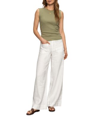 The Linen Marine Wide Leg Pants 