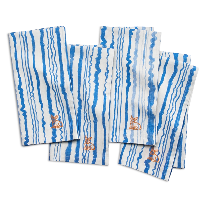 Coniglio Palm Beach Printed Napkins In Blue, Set Of 4