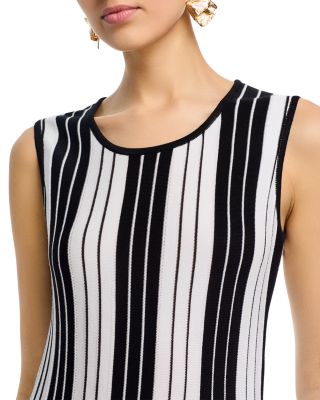 Fit And Flare Striped Maxi Dress