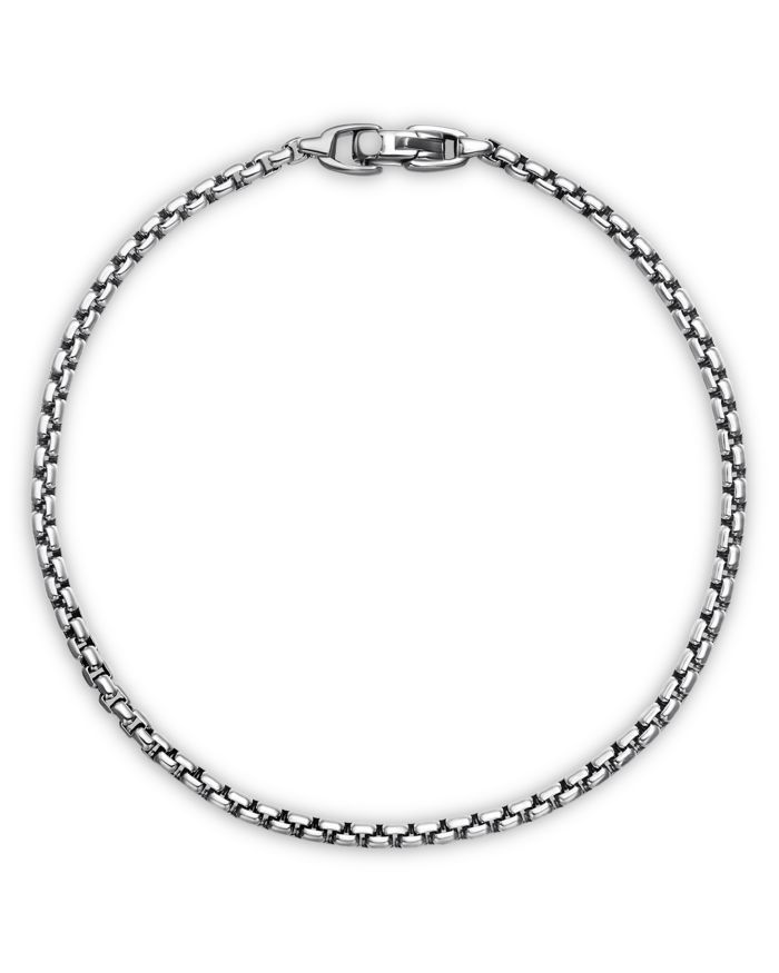 Men's Box Chain Bracelet Sterling Silver