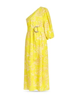 Printed One Shoulder Maxi Dress