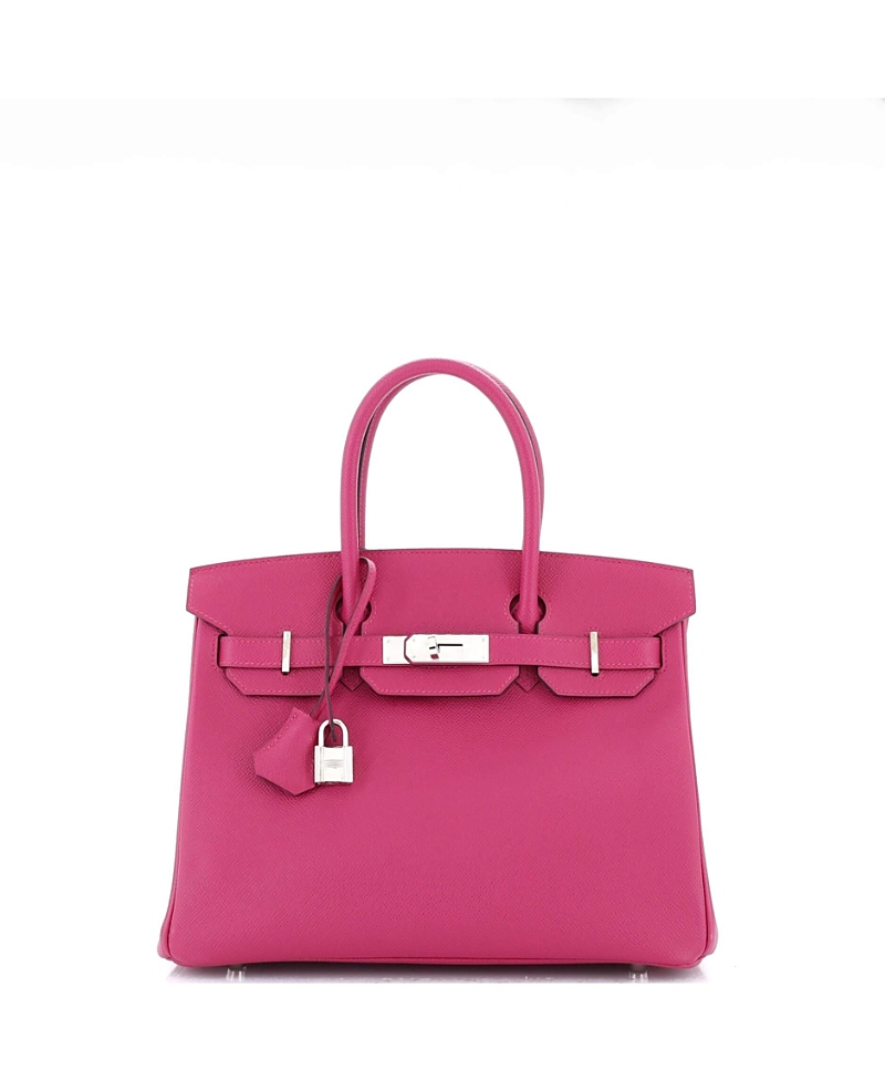 Pre-owned Pre-owned Hermes Hermes Birkin 30 Handbag Pink Epsom With Palladium Hardware In Rose Pourpre