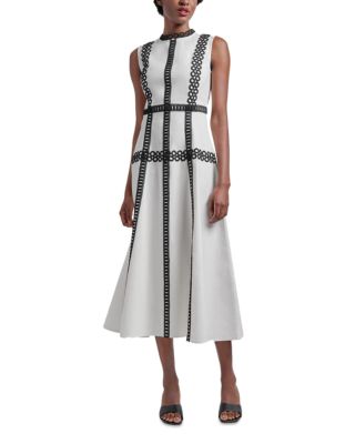 Misook - Contrast Trim Midi Dress