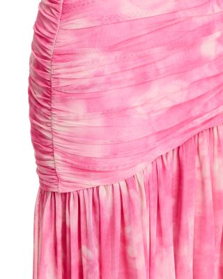Solana Printed Mesh Maxi Dress