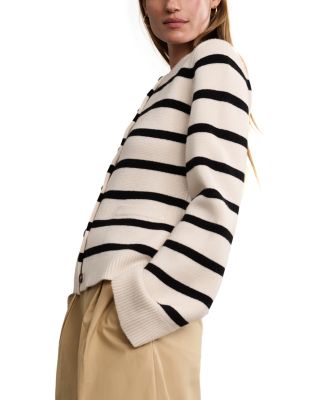 Cooper Wool Blend Crewneck Cardigan Sweater