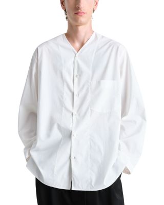 Lemaire - V-Neck Long Sleeve Button Front Shirt