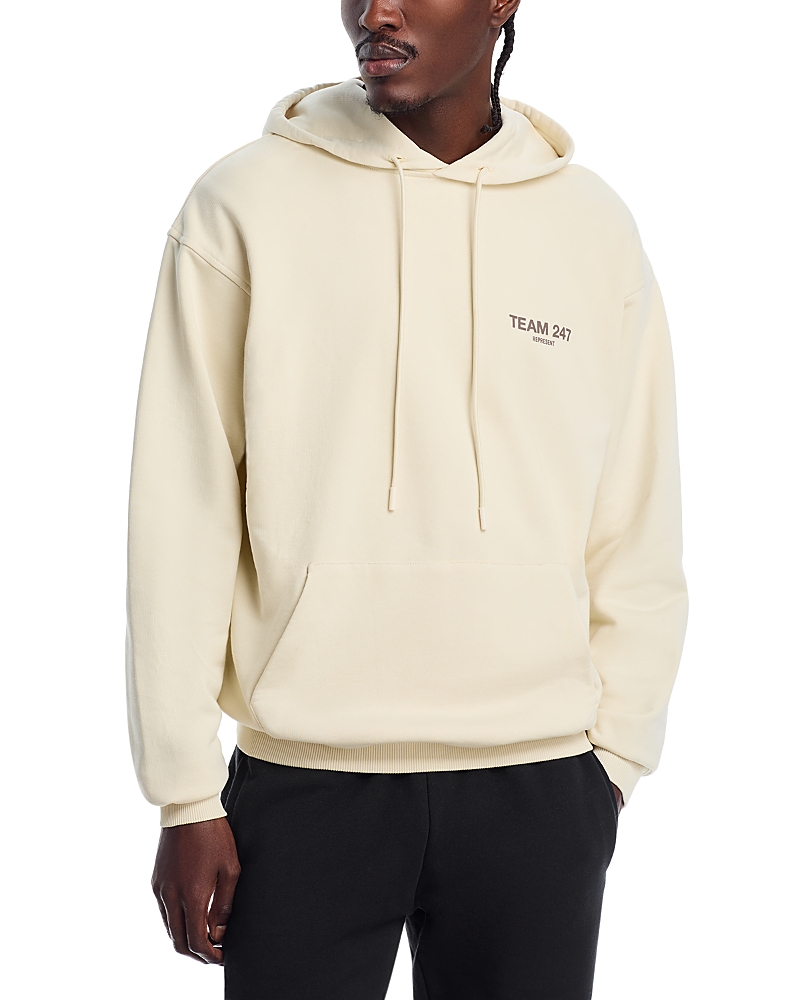 Represent Team 247 Oversized Pullover Hoodie In Cream