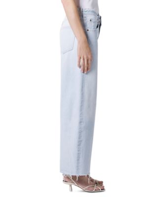 Low Curve Fray Mid Rise Jeans in Flourish