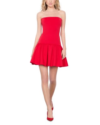 Oriana Strapless Drop Waist Mini Dress