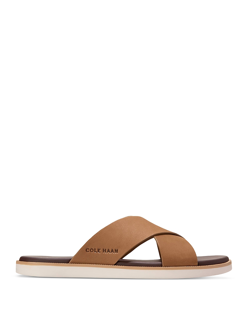 Cole Haan Men's Nantucket Cross Strap Slip On Slide Sandals