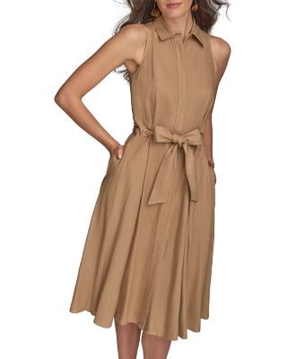 【Donna Karan New York】 Tie-Waist Shirtdress Donna Karan New York Women's Tie-Waist Shirtdress - Macy's