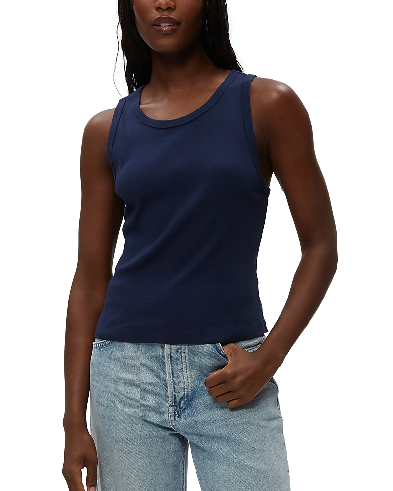 Shop Michael Stars Kendall Cropped Tank In Nocturnal