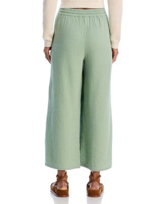 Gauze High Rise Wide Leg Pants