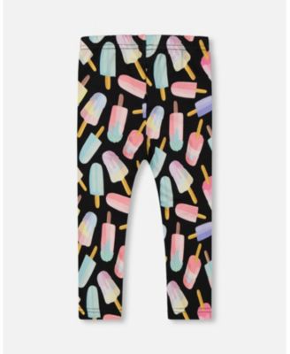 Girls' Printed Capri Leggings Ice Lollipops - Little Kid