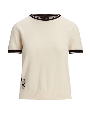 Two Tone Short Sleeve Sweater 